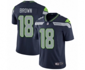 Men's Nike Seattle Seahawks #18 Jaron Brown Navy Blue Team Color Vapor Untouchable Limited Player NFL Jersey