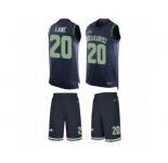 Men's Nike Seattle Seahawks #20 Jeremy Lane Limited Steel Blue Tank Top Suit NFL Jersey
