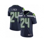 Men's Nike Seattle Seahawks #24 Marshawn Lynch Vapor Untouchable Limited Steel Blue Team Color NFL Jersey