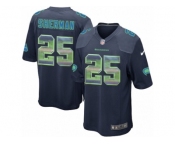 Men's Nike Seattle Seahawks #25 Richard Sherman Limited Navy Blue Strobe NFL Jersey