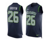 Men's Nike Seattle Seahawks #26 Shaquill Griffin Limited Steel Blue Player Name & Number Tank Top NFL Jersey