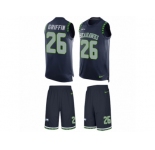 Men's Nike Seattle Seahawks #26 Shaquill Griffin Limited Steel Blue Tank Top Suit NFL Jersey