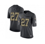 Men's Nike Seattle Seahawks #27 Eddie Lacy Limited Black 2016 Salute to Service NFL Jersey