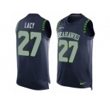 Men's Nike Seattle Seahawks #27 Eddie Lacy Limited Steel Blue Player Name & Number Tank Top NFL Jersey