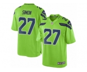 Men's Nike Seattle Seahawks #27 Tharold Simon Limited Green Rush NFL Jersey