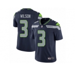 Men's Nike Seattle Seahawks #3 Russell Wilson Vapor Untouchable Limited Steel Blue Team Color NFL Jersey
