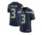 Men's Nike Seattle Seahawks #3 Russell Wilson Vapor Untouchable Limited Steel Blue Team Color NFL Jersey