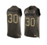 Men's Nike Seattle Seahawks #30 Bradley McDougald Limited Green Salute to Service Tank Top NFL Jersey