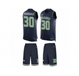 Men's Nike Seattle Seahawks #30 Bradley McDougald Limited Steel Blue Tank Top Suit NFL Jersey