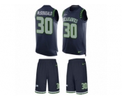 Men's Nike Seattle Seahawks #30 Bradley McDougald Limited Steel Blue Tank Top Suit NFL Jersey