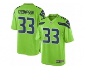 Men's Nike Seattle Seahawks #33 Tedric Thompson Limited Green Rush NFL Jersey