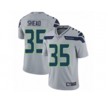 Men's Nike Seattle Seahawks #35 DeShawn Shead Vapor Untouchable Limited Grey Alternate NFL Jersey
