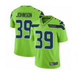 Men's Nike Seattle Seahawks #39 Dontae Johnson Limited Green Rush Vapor Untouchable NFL Jersey
