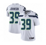 Men's Nike Seattle Seahawks #39 Dontae Johnson White Vapor Untouchable Limited Player NFL Jersey
