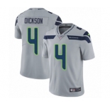 Men's Nike Seattle Seahawks #4 Michael Dickson Grey Alternate Vapor Untouchable Limited Player NFL Jersey