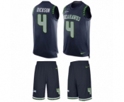 Men's Nike Seattle Seahawks #4 Michael Dickson Limited Steel Blue Tank Top Suit NFL Jersey
