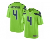 Men's Nike Seattle Seahawks #4 Steven Hauschka Limited Green Rush NFL Jersey