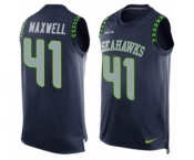 Men's Nike Seattle Seahawks #41 Byron Maxwell Limited Steel Blue Player Name & Number Tank Top NFL Jersey