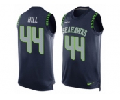 Men's Nike Seattle Seahawks #44 Delano Hill Limited Steel Blue Player Name & Number Tank Top NFL Jersey