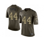 Men's Nike Seattle Seahawks #44 Tani Tupou Limited Green Salute to Service NFL Jersey