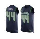 Men's Nike Seattle Seahawks #44 Tani Tupou Limited Steel Blue Player Name & Number Tank Top NFL Jersey