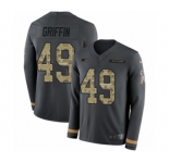 Men's Nike Seattle Seahawks #49 Shaquem Griffin Limited Black Salute to Service Therma Long Sleeve NFL Jersey