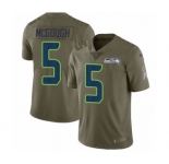 Men's Nike Seattle Seahawks #5 Alex McGough Limited Olive 2017 Salute to Service NFL Jersey