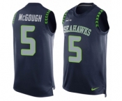 Men's Nike Seattle Seahawks #5 Alex McGough Limited Steel Blue Player Name & Number Tank Top NFL Jersey