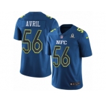 Men's Nike Seattle Seahawks #56 Cliff Avril Limited Blue 2017 Pro Bowl NFL Jersey
