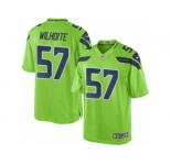 Men's Nike Seattle Seahawks #57 Michael Wilhoite Limited Green Rush NFL Jersey