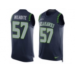 Men's Nike Seattle Seahawks #57 Michael Wilhoite Limited Steel Blue Player Name & Number Tank Top NFL Jersey