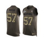 Men's Nike Seattle Seahawks #57 Mike Morgan Limited Green Salute to Service Tank Top NFL Jersey