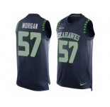 Men's Nike Seattle Seahawks #57 Mike Morgan Limited Steel Blue Player Name & Number Tank Top NFL Jersey