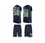Men's Nike Seattle Seahawks #58 Kevin Pierre-Louis Limited Steel Blue Tank Top Suit NFL Jersey