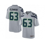 Men's Nike Seattle Seahawks #63 Mark Glowinski Limited Grey Alternate NFL Jersey