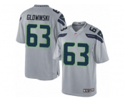 Men's Nike Seattle Seahawks #63 Mark Glowinski Limited Grey Alternate NFL Jersey