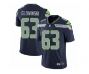Men's Nike Seattle Seahawks #63 Mark Glowinski Vapor Untouchable Limited Steel Blue Team Color NFL Jersey