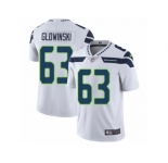 Men's Nike Seattle Seahawks #63 Mark Glowinski Vapor Untouchable Limited White NFL Jersey