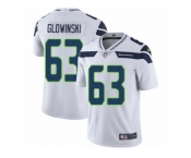 Men's Nike Seattle Seahawks #63 Mark Glowinski Vapor Untouchable Limited White NFL Jersey