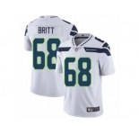 Men's Nike Seattle Seahawks #68 Justin Britt Vapor Untouchable Limited White NFL Jersey