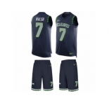 Men's Nike Seattle Seahawks #7 Blair Walsh Limited Steel Blue Tank Top Suit NFL Jersey
