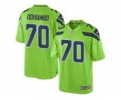 Men's Nike Seattle Seahawks #70 Rees Odhiambo Limited Green Rush NFL Jersey