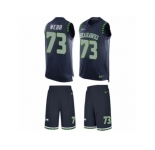 Men's Nike Seattle Seahawks #73 J'Marcus Webb Limited Steel Blue Tank Top Suit NFL Jersey