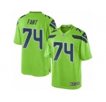 Men's Nike Seattle Seahawks #74 George Fant Limited Green Rush NFL Jersey