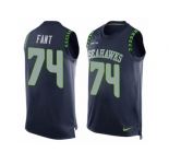 Men's Nike Seattle Seahawks #74 George Fant Limited Steel Blue Player Name & Number Tank Top NFL Jersey