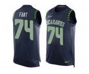 Men's Nike Seattle Seahawks #74 George Fant Limited Steel Blue Player Name & Number Tank Top NFL Jersey