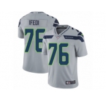 Men's Nike Seattle Seahawks #76 Germain Ifedi Vapor Untouchable Limited Grey Alternate NFL Jersey
