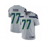 Men's Nike Seattle Seahawks #77 Ahtyba Rubin Vapor Untouchable Limited Grey Alternate NFL Jersey
