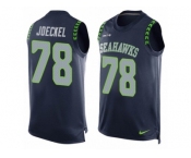 Men's Nike Seattle Seahawks #78 Luke Joeckel Limited Steel Blue Player Name & Number Tank Top NFL Jersey