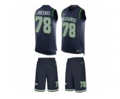 Men's Nike Seattle Seahawks #78 Luke Joeckel Limited Steel Blue Tank Top Suit NFL Jersey
